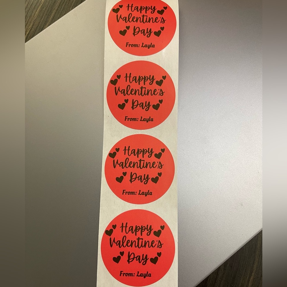 25 Custom Valentine’s Day Stickers